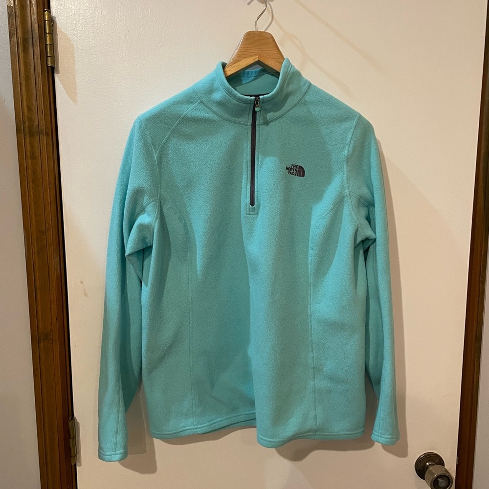 The North Face Women's Teal Half-Zip Fleece Pullover